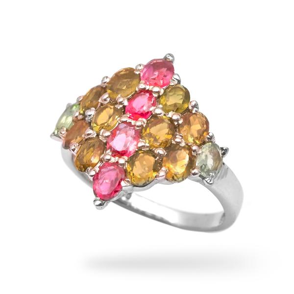 Silver ring tourmaline Valentina